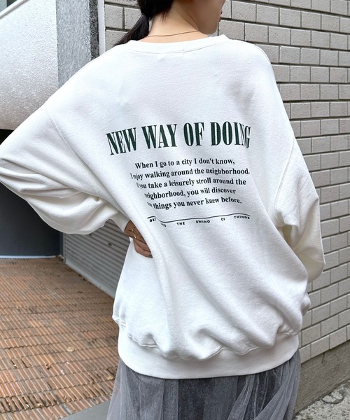 LEPSIM（レプシィム）の「アソートBIGスウェットプルオーバー　984152（スウェット・レディース・杢グレー/オフホワイト/ブルー/チャコールグレー/ライトブルー/ホワイト/ライトグレー/オレンジ・FREE）」の9枚目の写真