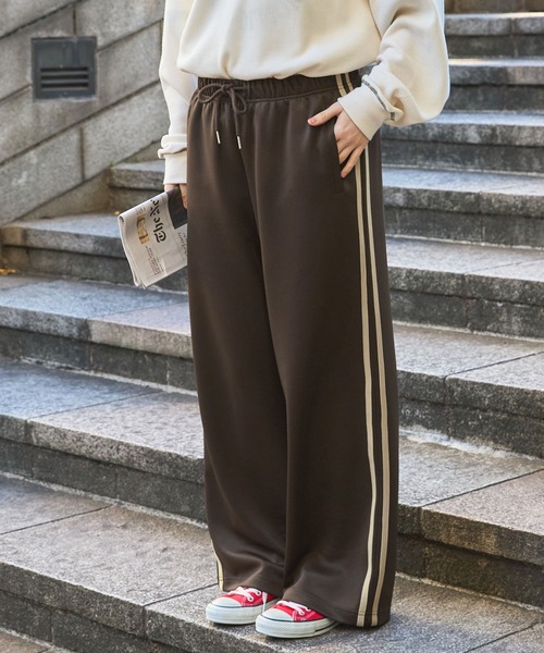 ダブルラインジャージトラックパンツ（スウェットパンツ）｜MONO-MART