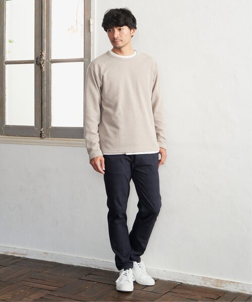 ikka(イッカ)の「【おっさんずラブ着用商品】メランジ畦プルオーバーインナーセット【2点セット】(スウェット・メンズ・ベージュ/グレー/ネイビー/グリーン・L/M/S/XL)」の14枚目の写真