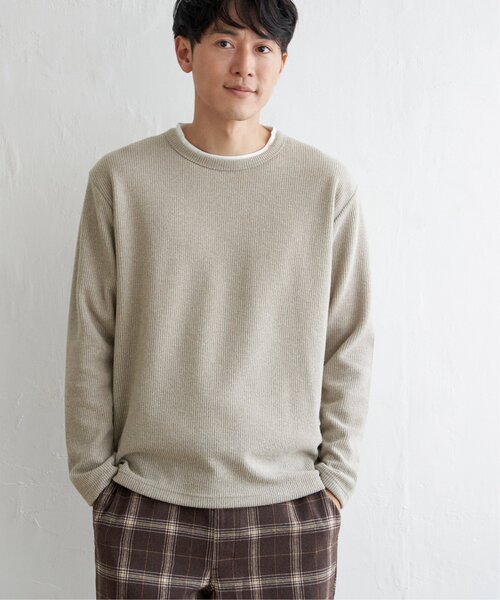 ikka(イッカ)の「【おっさんずラブ着用商品】メランジ畦プルオーバーインナーセット【2点セット】(スウェット・メンズ・ベージュ/グレー/ネイビー/グリーン・L/M/S/XL)」の16枚目の写真