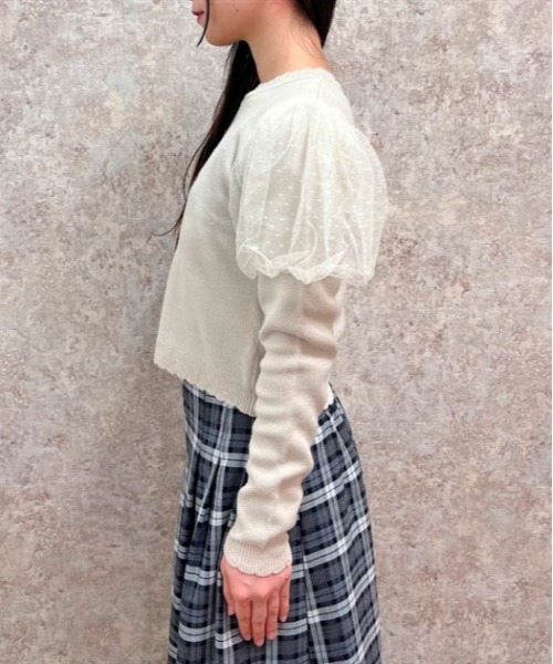 axes femme POETIQUE（アクシーズファムポエティック）の「クマジャカードニットプルオーバー（ニット/セーター・レディース・キナリ/ブラック/モカ・MEDIUM）」の20枚目の写真