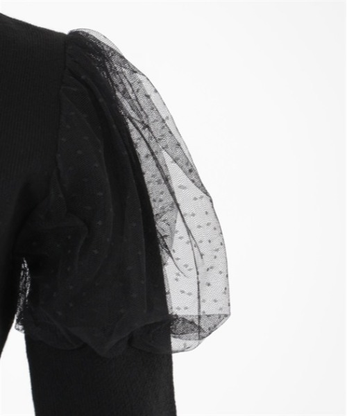 axes femme POETIQUE（アクシーズファムポエティック）の「クマジャカードニットプルオーバー（ニット/セーター・レディース・キナリ/ブラック/モカ・MEDIUM）」の6枚目の写真