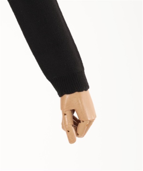 axes femme POETIQUE（アクシーズファムポエティック）の「クマジャカードニットプルオーバー（ニット/セーター・レディース・キナリ/ブラック/モカ・MEDIUM）」の8枚目の写真