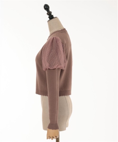 axes femme POETIQUE（アクシーズファムポエティック）の「クマジャカードニットプルオーバー（ニット/セーター・レディース・キナリ/ブラック/モカ・MEDIUM）」の11枚目の写真