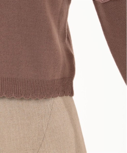 axes femme POETIQUE（アクシーズファムポエティック）の「クマジャカードニットプルオーバー（ニット/セーター・レディース・キナリ/ブラック/モカ・MEDIUM）」の14枚目の写真