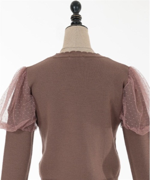 axes femme POETIQUE（アクシーズファムポエティック）の「クマジャカードニットプルオーバー（ニット/セーター・レディース・キナリ/ブラック/モカ・MEDIUM）」の17枚目の写真