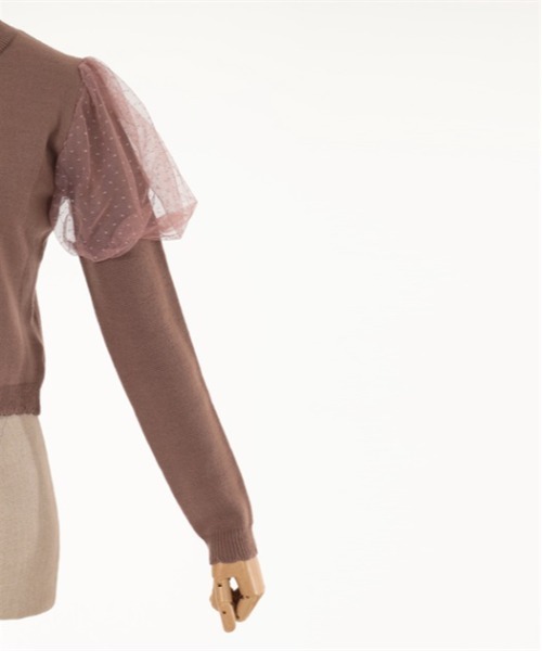 axes femme POETIQUE（アクシーズファムポエティック）の「クマジャカードニットプルオーバー（ニット/セーター・レディース・キナリ/ブラック/モカ・MEDIUM）」の18枚目の写真