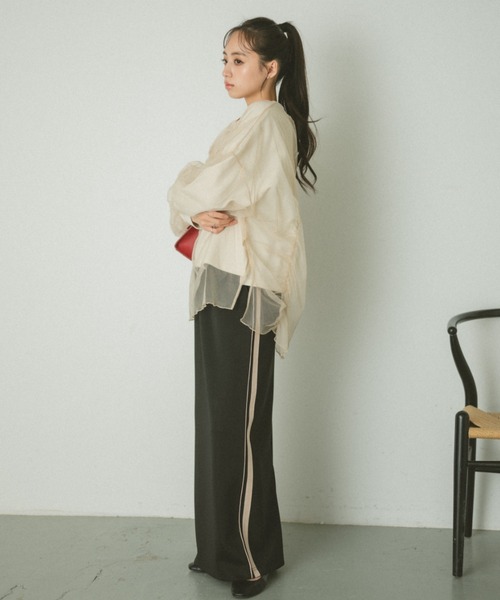 VANNIE U（ヴァニーユー）の「ギャザーチュールレイヤードスウェット（スウェット・レディース・ピンク/アイボリー/グレー・FREE）」の14枚目の写真