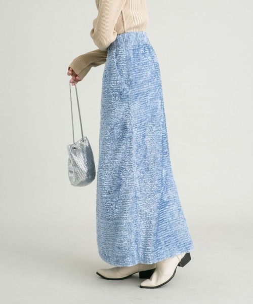 KBF(ケイビーエフ)の「ミニフリンジタイトスカート(スカート・レディース・ブルー/ブラック・ONE)」の9枚目の写真