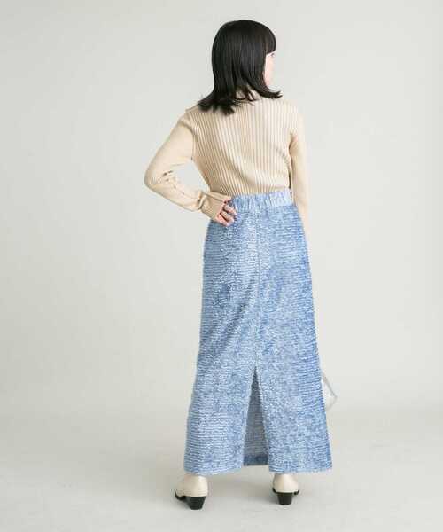 KBF(ケイビーエフ)の「ミニフリンジタイトスカート(スカート・レディース・ブルー/ブラック・ONE)」の14枚目の写真