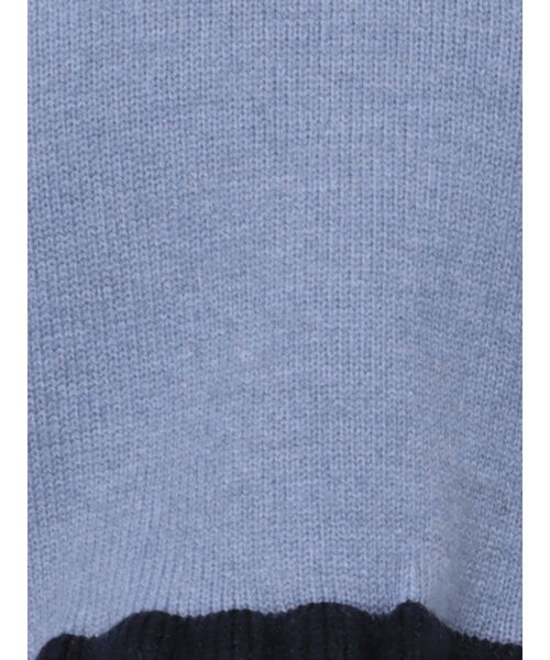 EMODA(エモダ)の「Vネックフリルショートニット(ニット/セーター・レディース・オレンジ/ブルー/ベージュ/ブラック・FREE)」の6枚目の写真