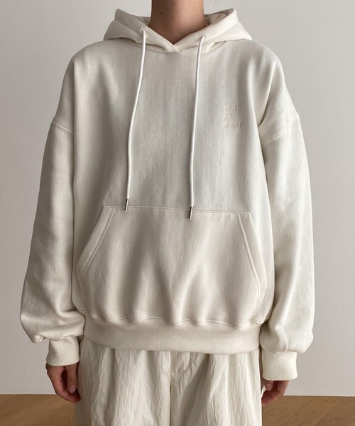 CANAL JEAN（キャナルジーン）の「El mar　Out of Dear刺繍裏起毛パーカー（パーカー・レディース・チャコールグレー/クリーム・ONE SIZE）」の10枚目の写真