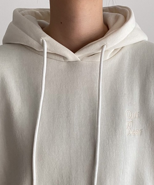 CANAL JEAN（キャナルジーン）の「El mar　Out of Dear刺繍裏起毛パーカー（パーカー・レディース・チャコールグレー/クリーム・ONE SIZE）」の13枚目の写真