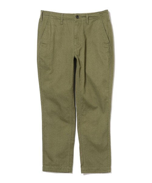 BEAMS+ コトンツイル ワイド チノパンツ カーキ サイズXL BEAMS+