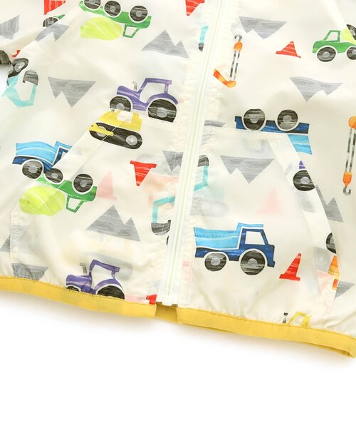 BIT'Z（ビッツ）の「働く車柄ポケッタブルウインドブレーカー（カーディガン/ボレロ・キッズ・キナリ/ライトグレー・120/95/110/80/90/100）」の14枚目の写真