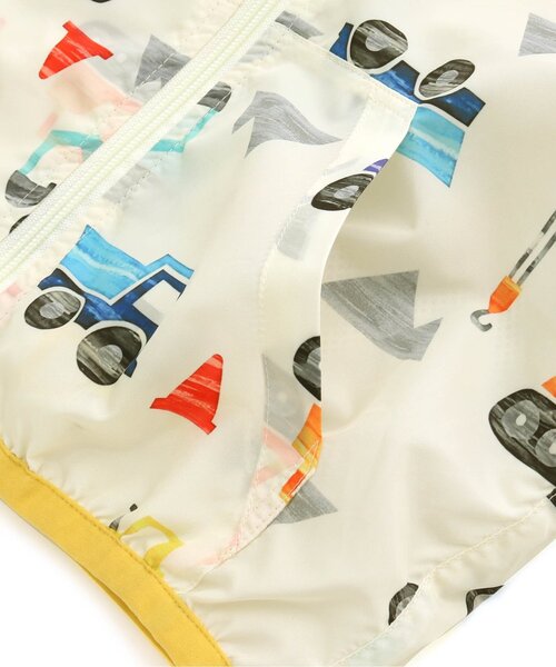 BIT'Z（ビッツ）の「働く車柄ポケッタブルウインドブレーカー（カーディガン/ボレロ・キッズ・キナリ/ライトグレー・120/95/110/80/90/100）」の15枚目の写真