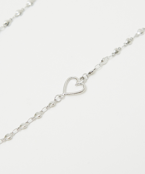 qualite（カリテ）の「ハートチェーンネックレス/ゴールド/シルバー（ネックレス・レディース・シルバー/ゴールド・フリー）」の5枚目の写真