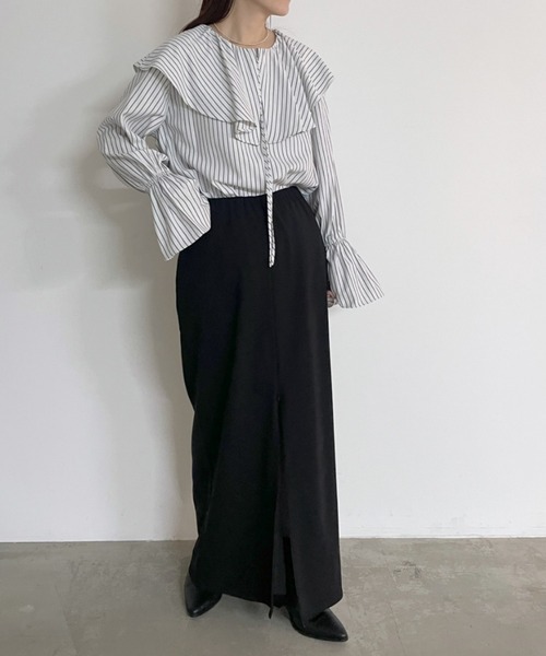 Omekashi(オメカシ)の「フリルカラーブラウス(シャツ/ブラウス・レディース・オフホワイト/ホワイト/ブラック・FREE)」の18枚目の写真