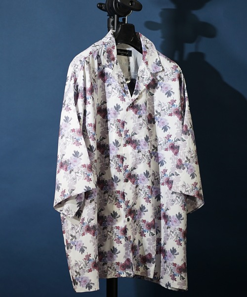 セール】ビッグシルエット総柄開襟アロハシャツ（シャツ