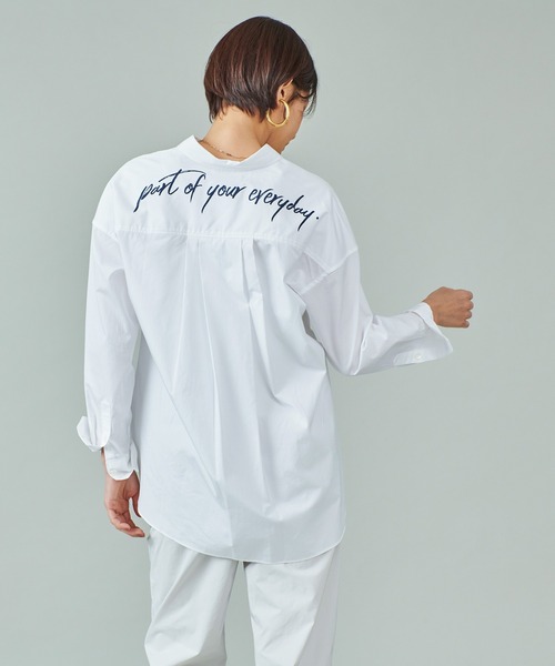 marmors（マルモア）の「【marmors】THOMAS MASON back print shirt（シャツ/ブラウス・レディース・ホワイト/ブルー・36）」の3枚目の写真