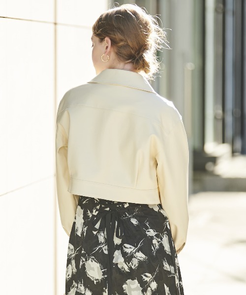 セール】フェイクレザージップブルゾン（ブルゾン）｜AND COUTURE