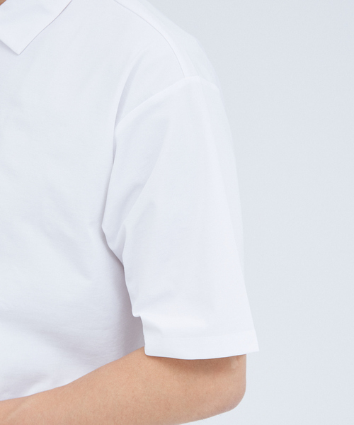 ABAHOUSE GRAY（アバハウスグレイ）の「エアファンクション ポロシャツ（ポロシャツ・メンズ・ホワイト/ブルー/チャコールグレー/グレイッシュベージュ/ブラック・46/48/50）」の6枚目の写真