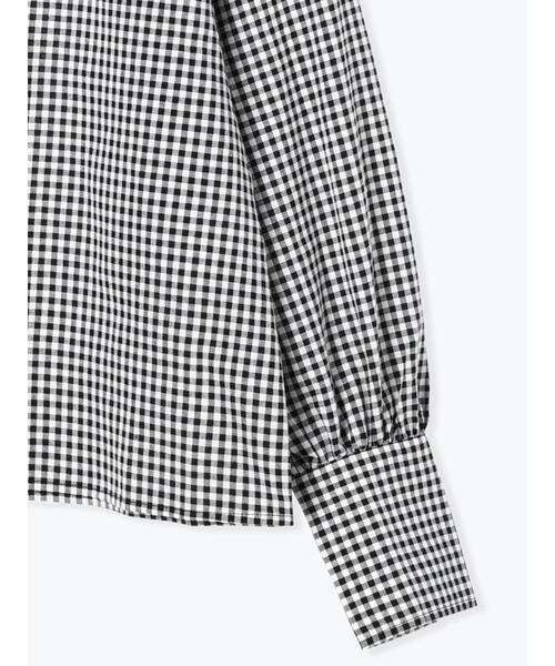 ehka sopo（エヘカソポ）の「ギンガムスカラップブラウス(セットアップ可)（シャツ/ブラウス・レディース・ブラック/オレンジ/ベージュ/グリーン・F）」の11枚目の写真