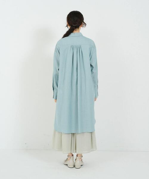 conges payes ADIEU TRISTESSE(コンジェ ペイエ アデュートリステス)の「ガーゼチュニックシャツ(チュニック・レディース・ホワイト系その他/ベージュ系その他/グリーン・38)」の9枚目の写真