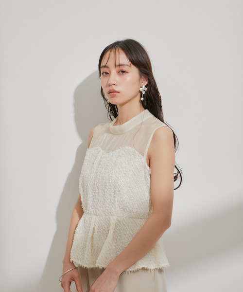 VIS（ビス）の「【VISDRESS】異素材切り替えビスチェ風サロペット（サロペット/オーバーオール・レディース・ブラック/キナリ・M/S）」の17枚目の写真