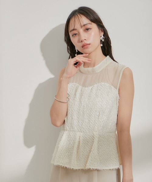 VIS（ビス）の「【VISDRESS】異素材切り替えビスチェ風サロペット（サロペット/オーバーオール・レディース・ブラック/キナリ・M/S）」の18枚目の写真