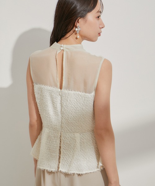 VIS（ビス）の「【VISDRESS】異素材切り替えビスチェ風サロペット（サロペット/オーバーオール・レディース・ブラック/キナリ・M/S）」の19枚目の写真