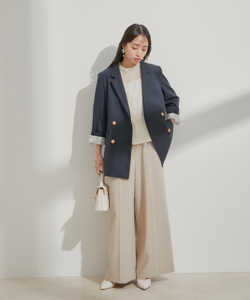 VIS（ビス）の「【VISDRESS】異素材切り替えビスチェ風サロペット（サロペット/オーバーオール・レディース・ブラック/キナリ・M/S）」の20枚目の写真