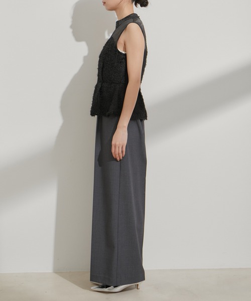 VIS（ビス）の「【VISDRESS】異素材切り替えビスチェ風サロペット（サロペット/オーバーオール・レディース・ブラック/キナリ・M/S）」の16枚目の写真