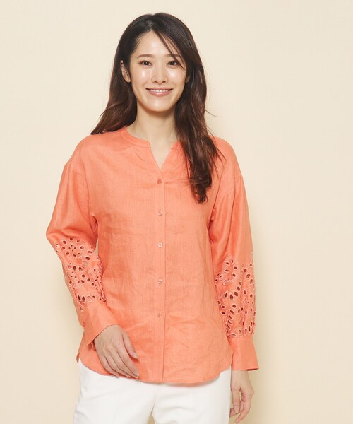 セール】【洗える】麻ブラウス（シャツ/ブラウス）｜COUP DE