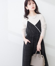 natural couture（ナチュラルクチュール）の「【mamamo】配色キャミワンピース（ワンピース・レディース）」