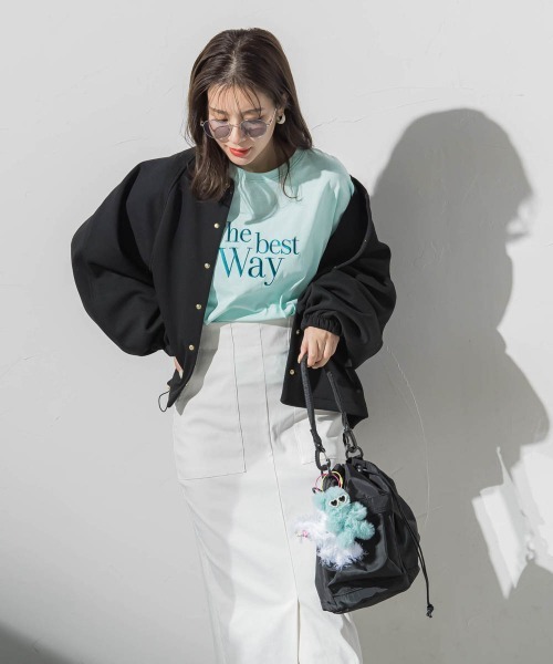 VICKY(ビッキー)の「【春アウター】ダンボール袖ボリュームブルゾン《セットアップ対応/手洗い可能》(ブルゾン・レディース・ブラック/グレー/カーキ・M)」の5枚目の写真