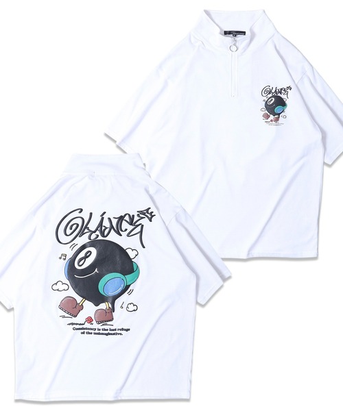 Jungle Storm(ジャングルストーム)の「JUNGLESTORM ハート発砲PT2本ラインハーフZIP(Tシャツ/カットソー・メンズ・ブルーグレー/ブラック/ブラック系その他/ホワイト/ホワイト系その他/ミント・M/L)」の3枚目の写真