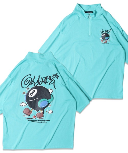 Jungle Storm(ジャングルストーム)の「JUNGLESTORM ハート発砲PT2本ラインハーフZIP(Tシャツ/カットソー・メンズ・ブルーグレー/ブラック/ブラック系その他/ホワイト/ホワイト系その他/ミント・M/L)」の6枚目の写真