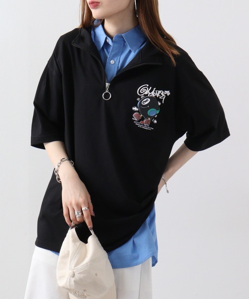 Jungle Storm(ジャングルストーム)の「JUNGLESTORM ハート発砲PT2本ラインハーフZIP(Tシャツ/カットソー・メンズ・ブルーグレー/ブラック/ブラック系その他/ホワイト/ホワイト系その他/ミント・M/L)」の21枚目の写真
