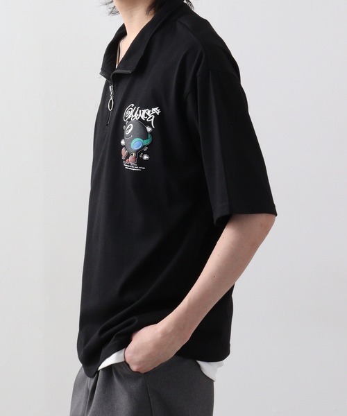 Jungle Storm(ジャングルストーム)の「JUNGLESTORM ハート発砲PT2本ラインハーフZIP(Tシャツ/カットソー・メンズ・ブルーグレー/ブラック/ブラック系その他/ホワイト/ホワイト系その他/ミント・M/L)」の16枚目の写真