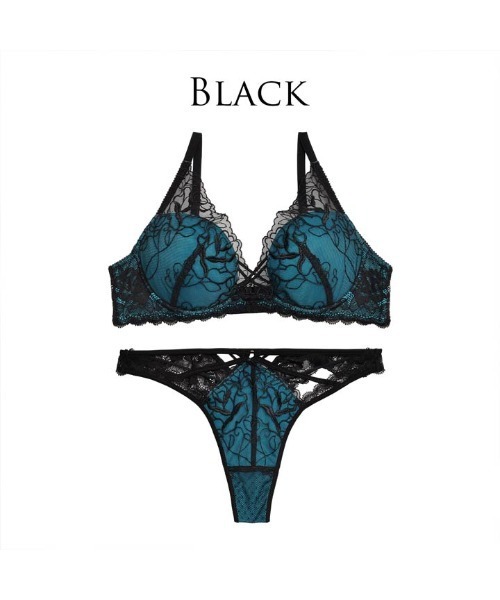 エレガンス シアー ストリング ブラジャー & バック透け Tバック