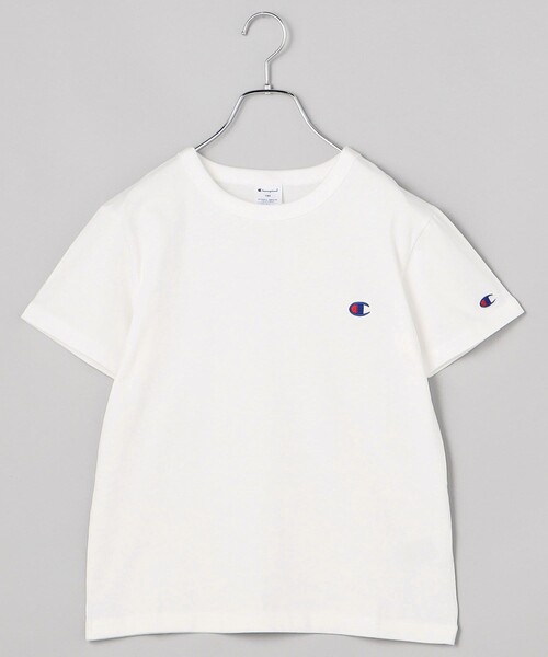 FREAK'S STORE（フリークスストア）の「限定展開 Champion/チャンピオン KIDS-OP S/S T-SHIRT / キッズ ショートスリーブTシャツ 24SS ベーシック チャンピオン / CK-Z301（Tシャツ/カットソー・キッズ・ネイビー/ブルー/ブラック/グリーン/ホワイト/グレー/イエロー・150/140/130/120/110）」の2枚目の写真
