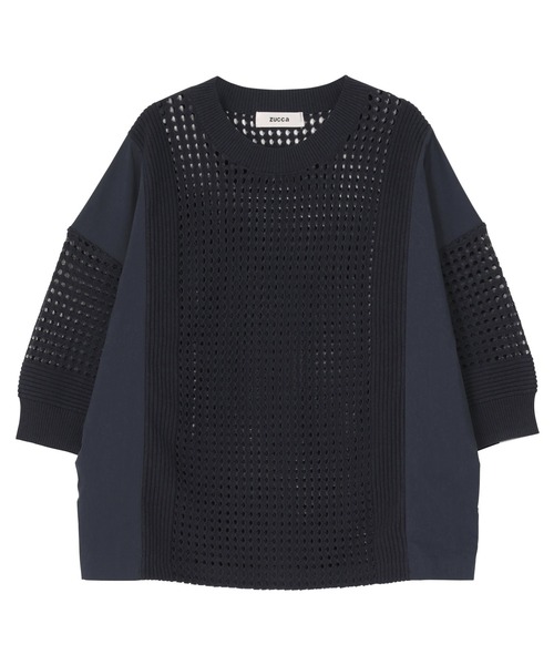 ZUCCa（ズッカ）の「アイレットドッキング / ニットポロシャツ / S