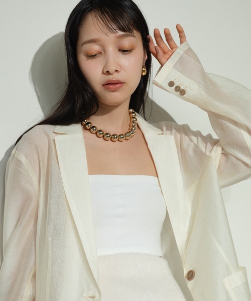 voov（ブーブ）の「メタルボール ボリューム ネックレス（ネックレス・レディース・シルバー/ゴールド・フリー）」の8枚目の写真