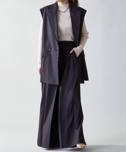 プルミエアロンディスモン高密度リネンノーカラージレ黒36 高密度リネンノーカラージレ】｜1er Arrondissement（プルミエ