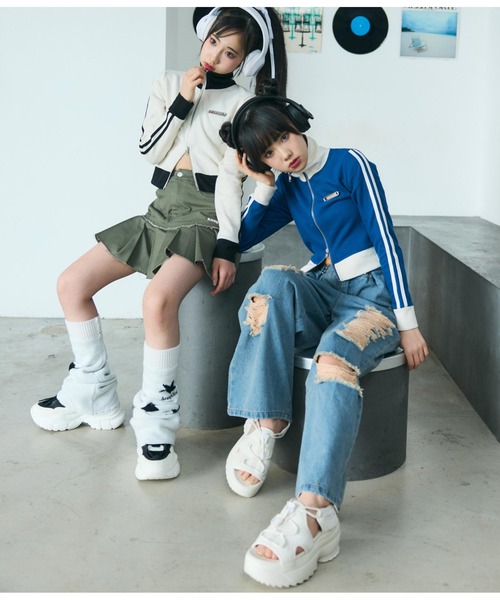 ANAP GｉRL（アナップガール）の「厚底スニーカーサンダル（サンダル・キッズ・ブラック/ホワイト・XS/S/M/L）」の8枚目の写真