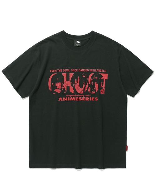 NICE GHOST CLUB(ナイスゴーストクラブ)の「A'GEM/9 × .kom 『NICE GHOST CLUB/ナイスゴーストクラブ』 GHOST ANIME SERIES TEE/ゴーストアニメTシャツ(Tシャツ/カットソー・メンズ・ホワイト/ブラック・M/L)」の2枚目の写真