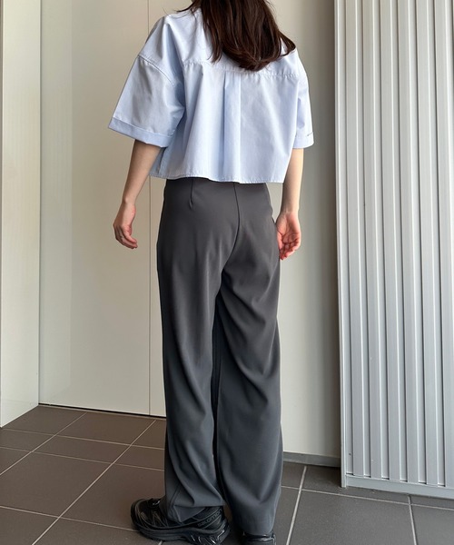 U.S. POLO ASSN.(ユーエスポロアッスン)の「RANAN/solleim別注【U.S.POLO ASSN.】ビックポケットクロップド刺繍シャツ(シャツ/ブラウス・レディース・ライトブルー/オフホワイト/ライトグレー・M/L)」の8枚目の写真