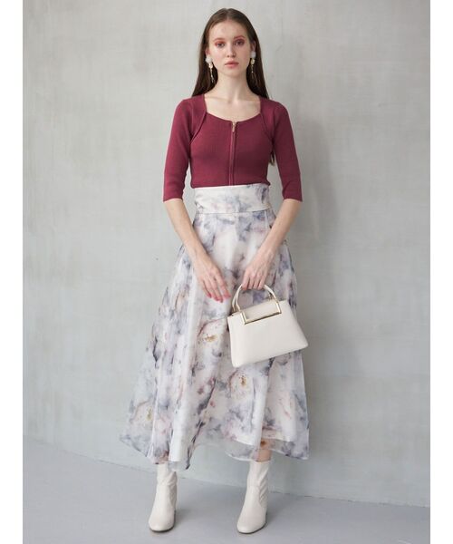 MERCURYDUO（マーキュリーデュオ）の「フロントZIPニット（ニット/セーター・レディース・ピンク/ブラック/ダークブラウン・FREE）」の9枚目の写真