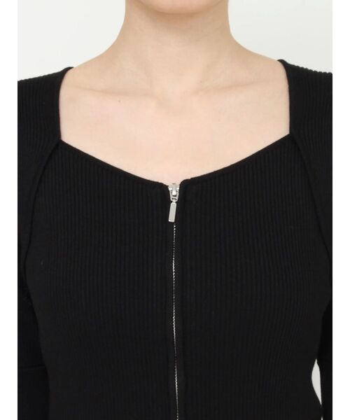 MERCURYDUO（マーキュリーデュオ）の「フロントZIPニット（ニット/セーター・レディース・ピンク/ブラック/ダークブラウン・FREE）」の16枚目の写真